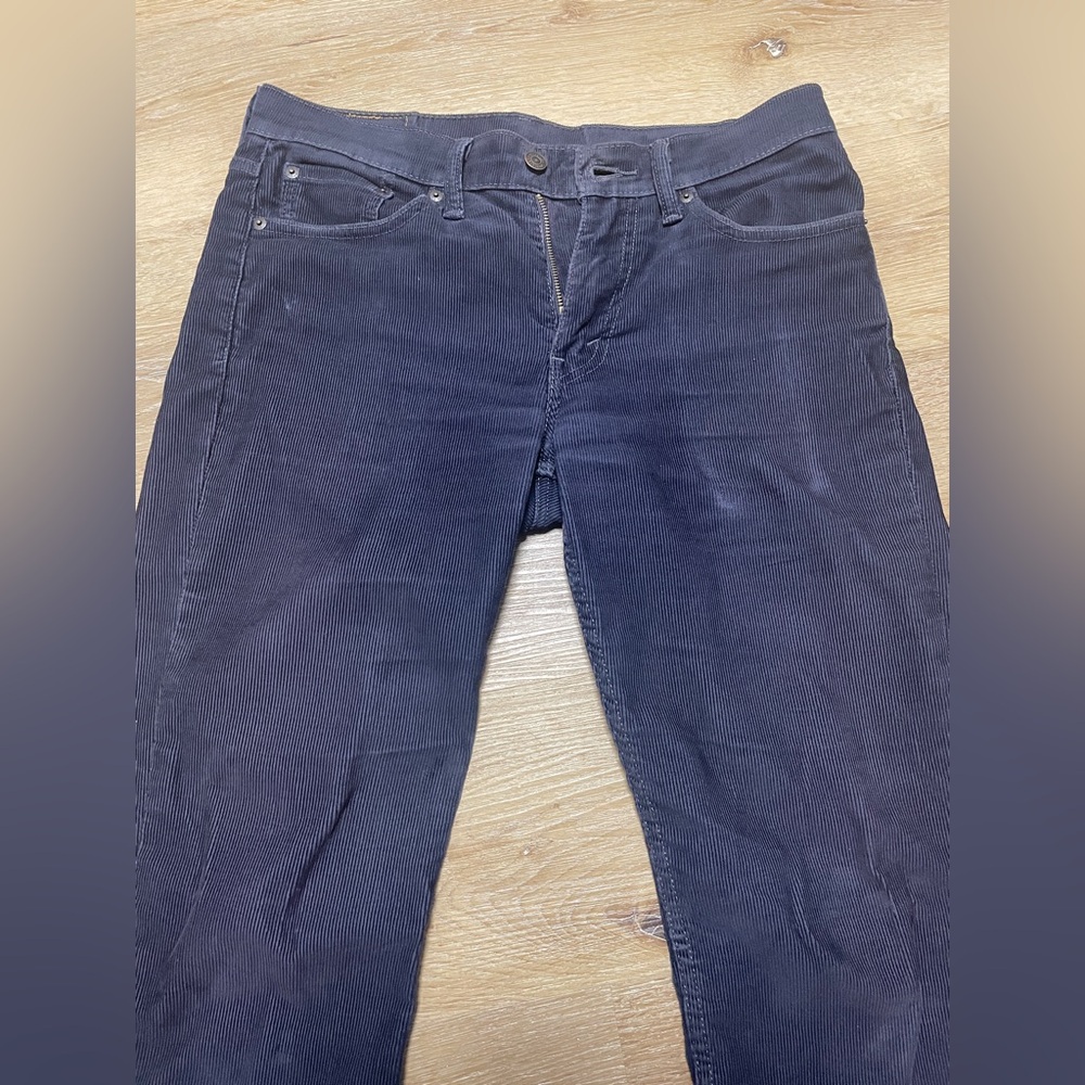 Levi's Navy Corduroy Pants -- 514 in 29x32